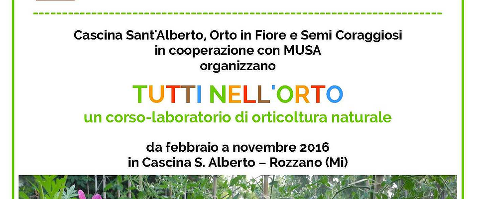 Al Museo Salterio "Tutti nell'orto": un corso laboratorio di orticoltura!